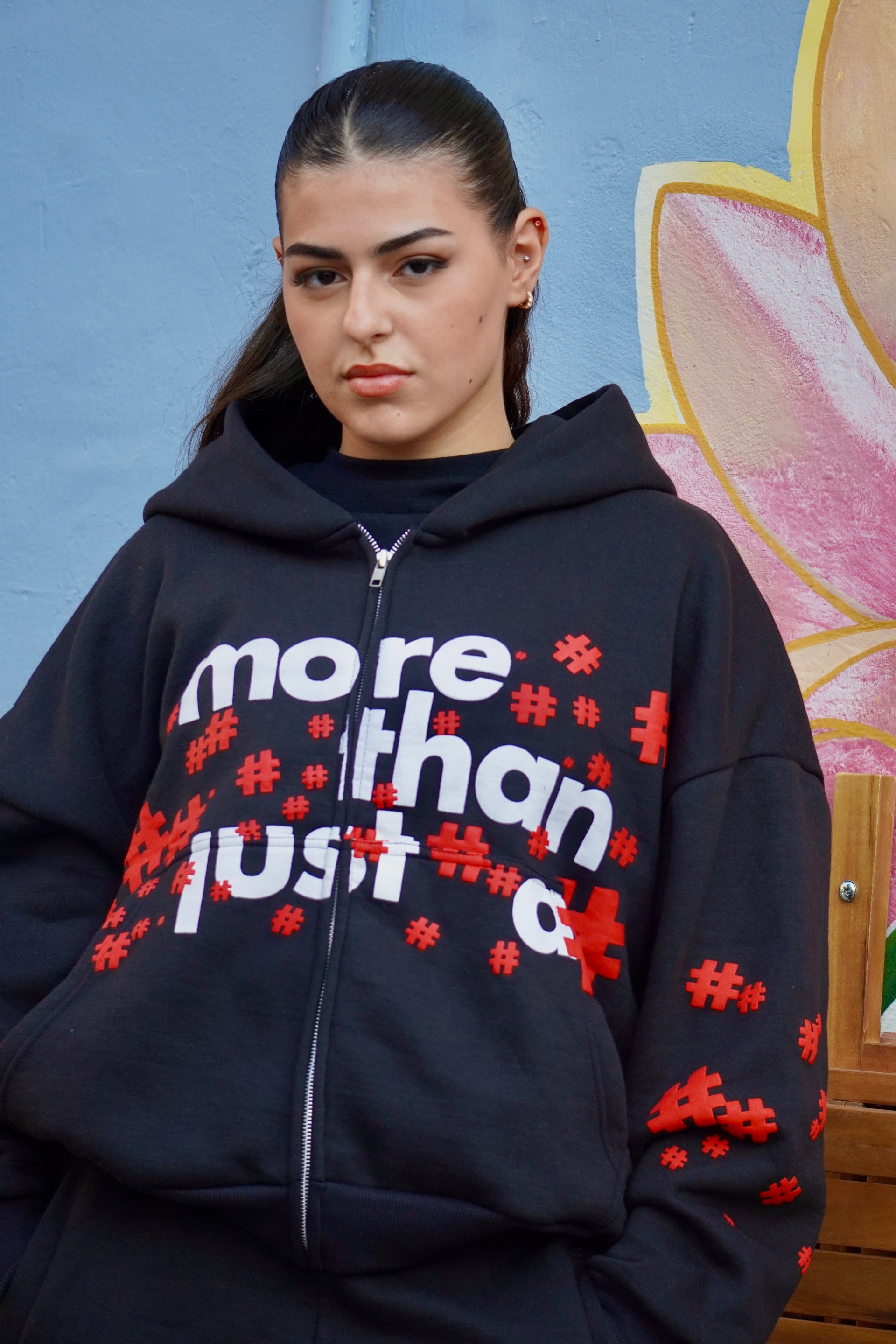 More Than Just a Number 'Midnight Black' Zip Up